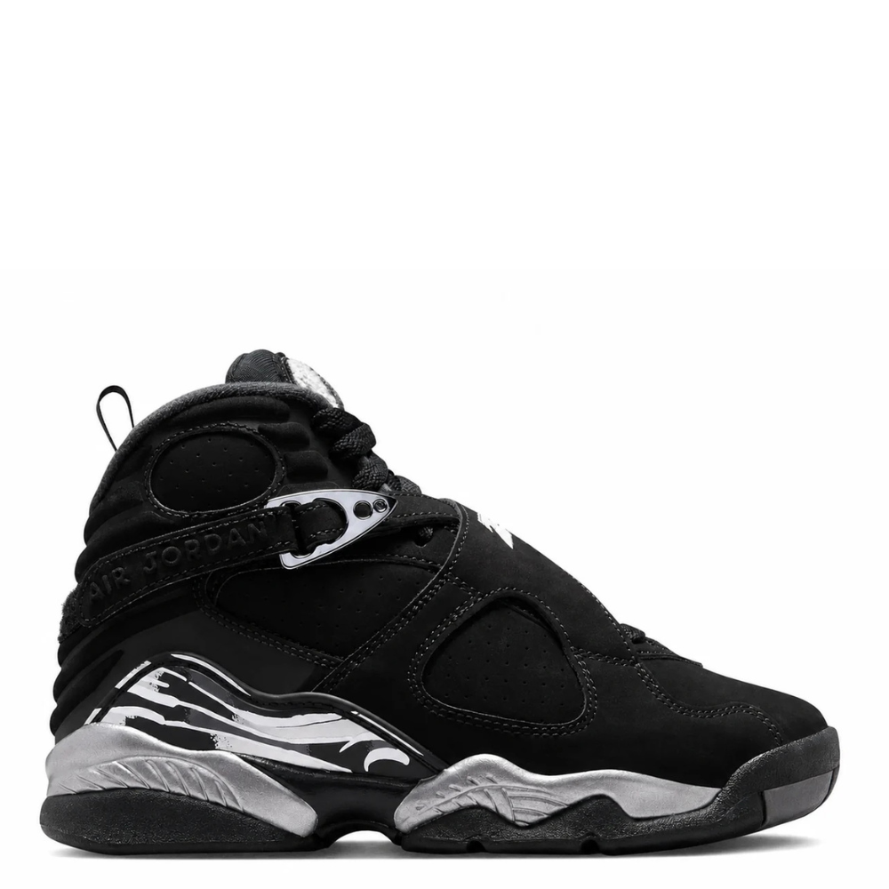 Big Kid's Air Jordan 8 Retro Chrome Black/Chrome 305368-007