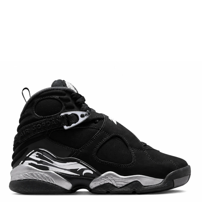 Big Kid's Air Jordan 8 Retro Chrome Black/Chrome 305368-007