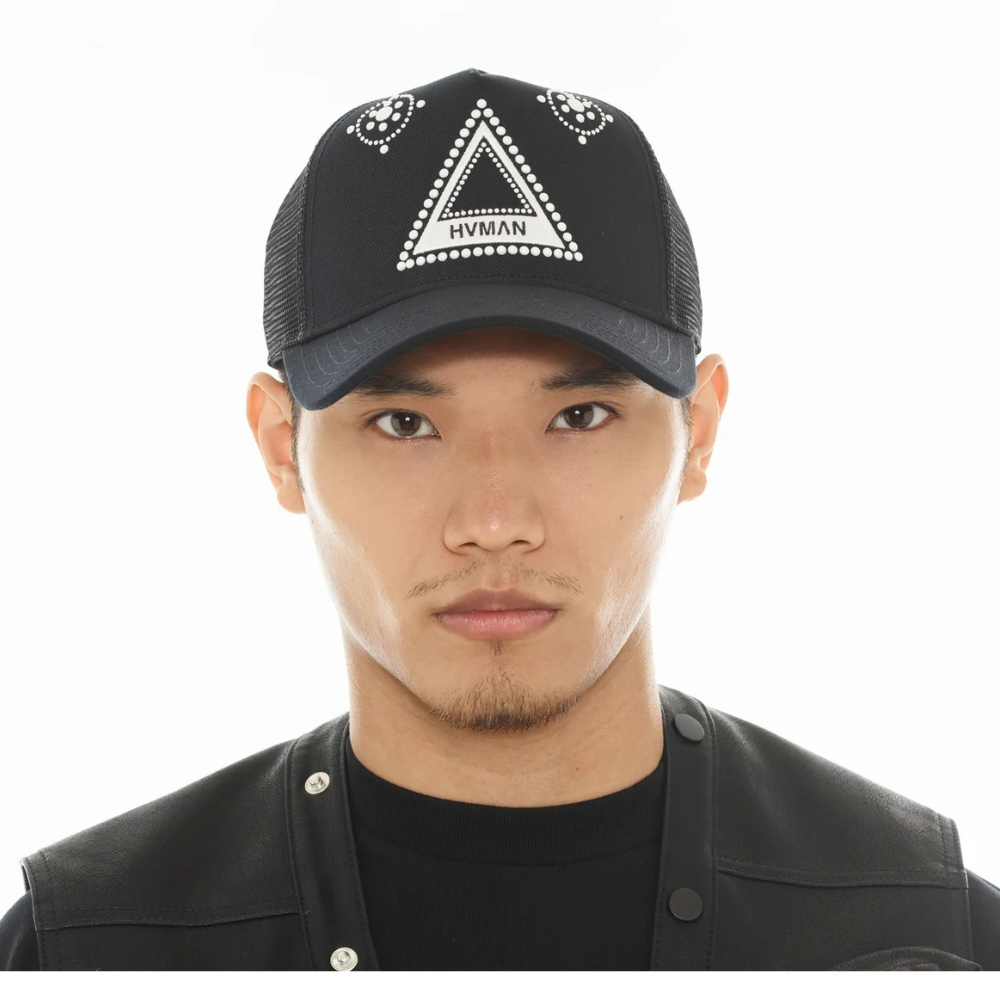 Men's Cult Of Individuality Hvman's Triangle Logo Mesh Trucker Hat