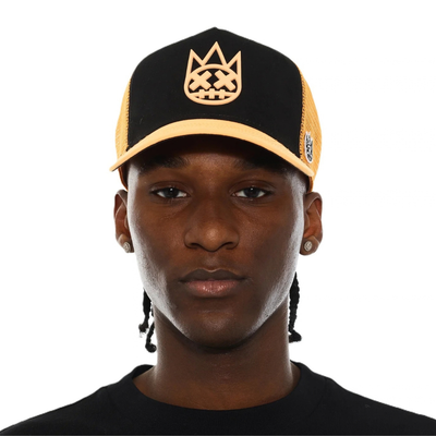 Men's Cult of Individuality Logo Mesh Back Trucker Hat "Shimuchan" in Black