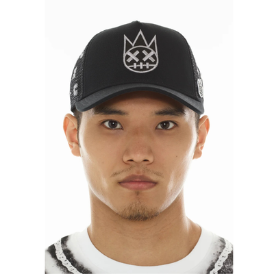 Men's Cult of Individuality Repeat Pattern Monochromatic Hat In Black