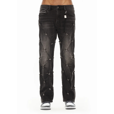 Men's Cult of Individuality El Alfa Premium Grunge Baggy 607 Jeans in Darts