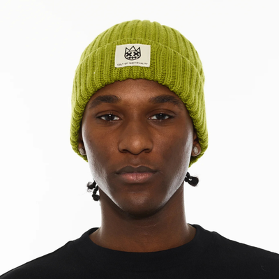 Men's Cult of Individuality Knit Hat in Green Oasis