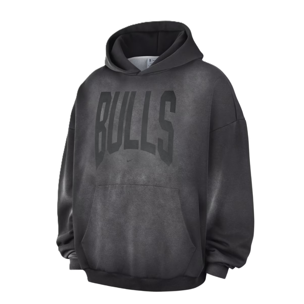Nike Chicago BullsStandard Issue Men's Therma-FIT Fleece Washed Basketball Hoodie