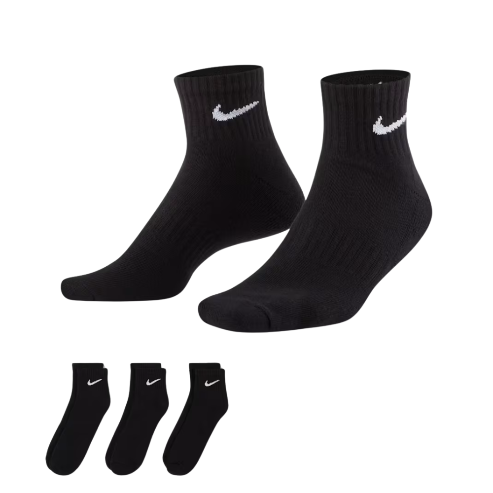 Nike Everyday Cushioned Socks (3 Pairs) - Black &amp; White 1