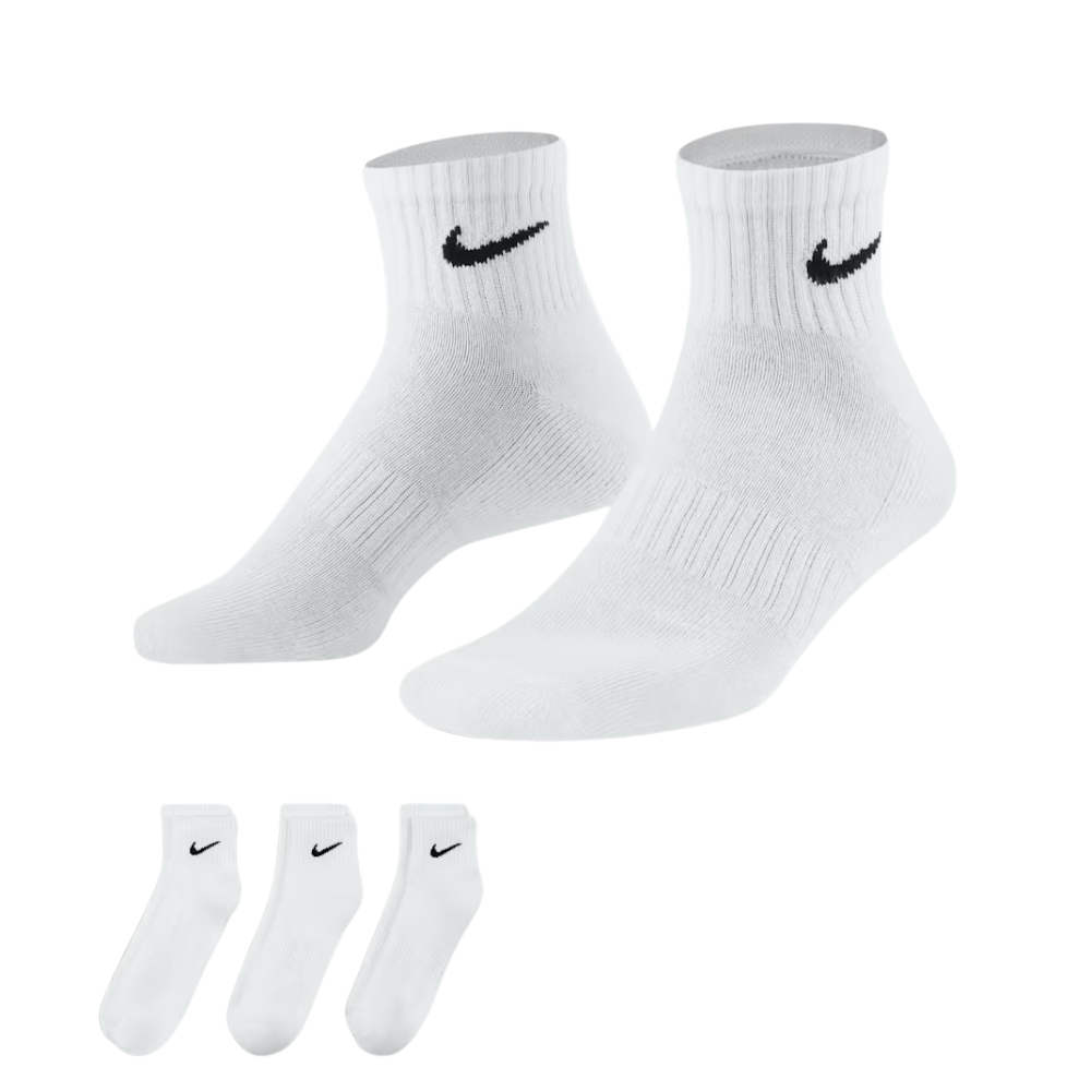 Nike Everyday Cushioned Socks (3 Paris) - White &amp; Black 1