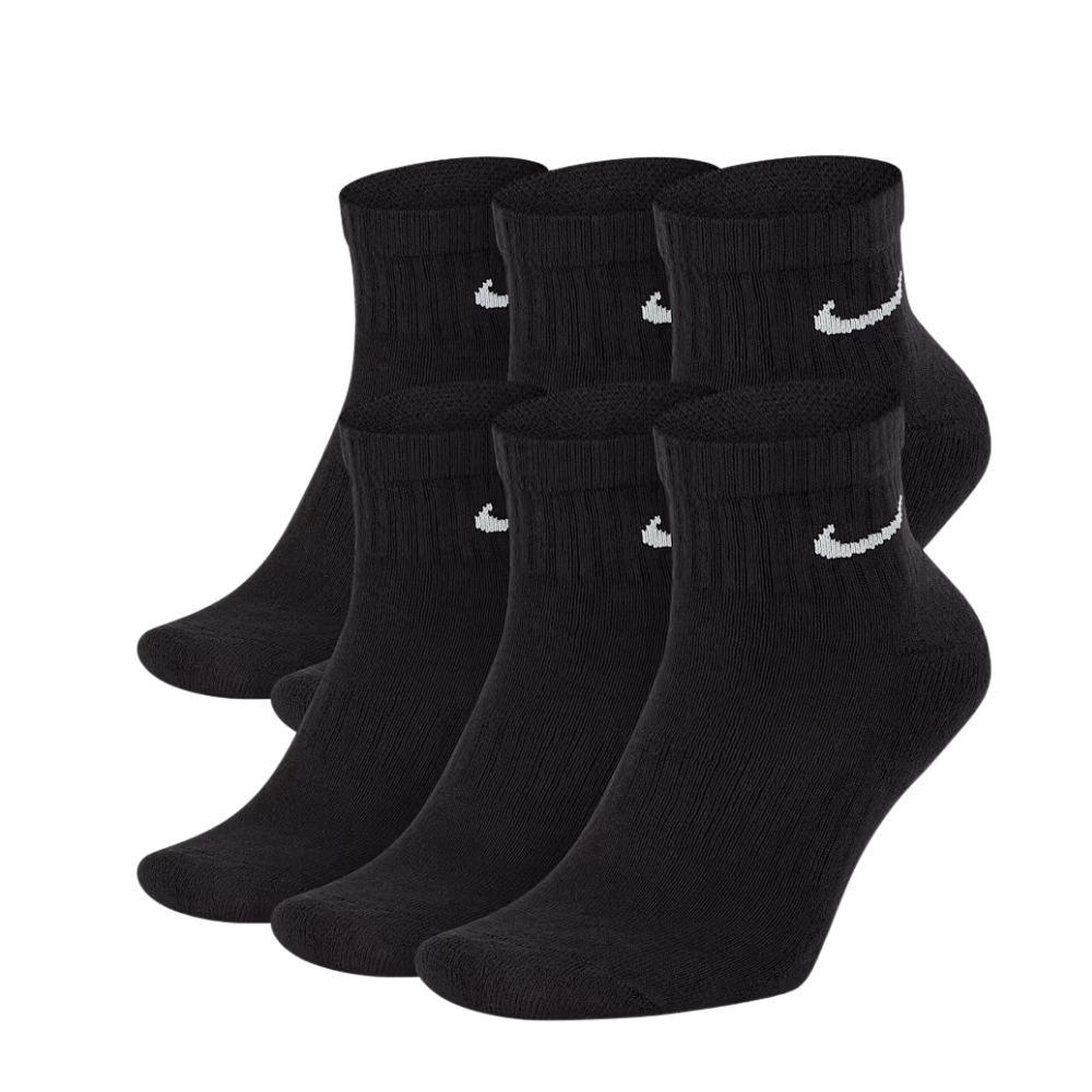 Nike Everyday Cushioned Ankle Socks (6 Pairs) - Black &amp; White 1