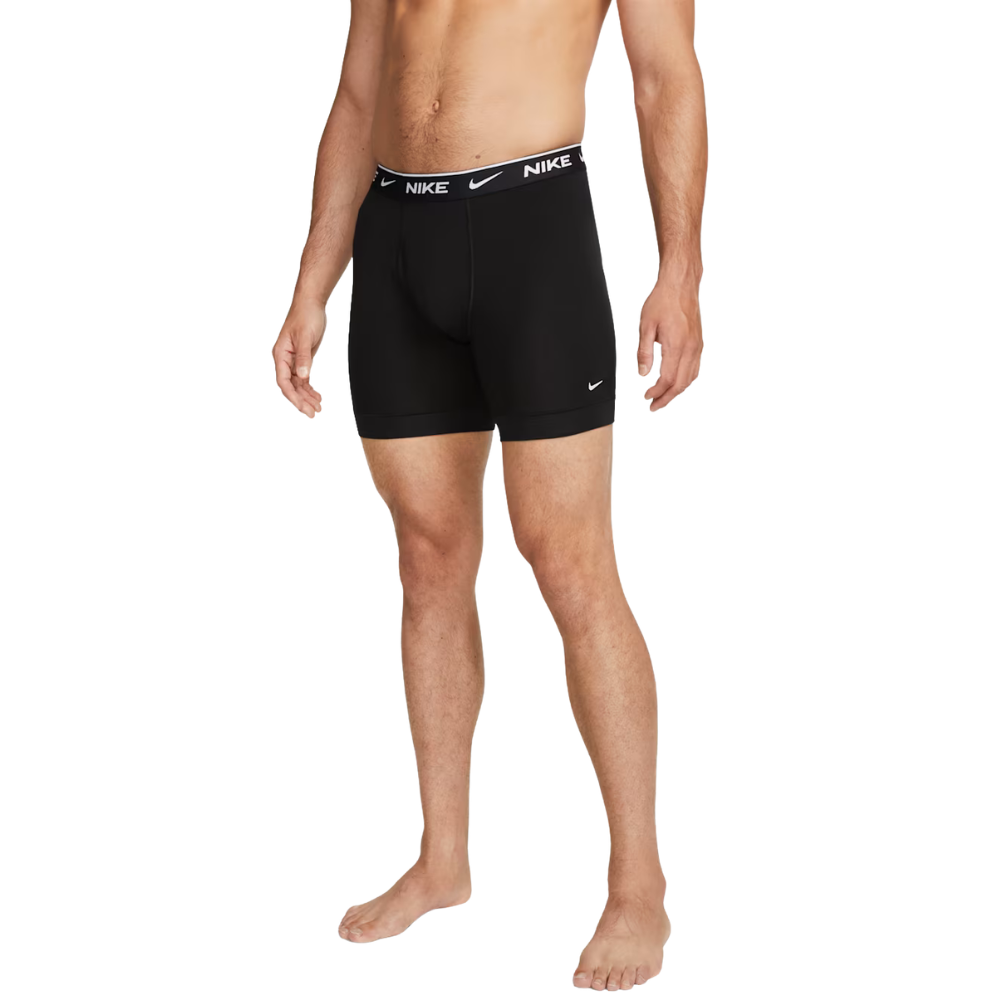 Men's Nike Dri-FIT Essential Cotton Stretch Boxer (3 Pack) - Black & White 1
