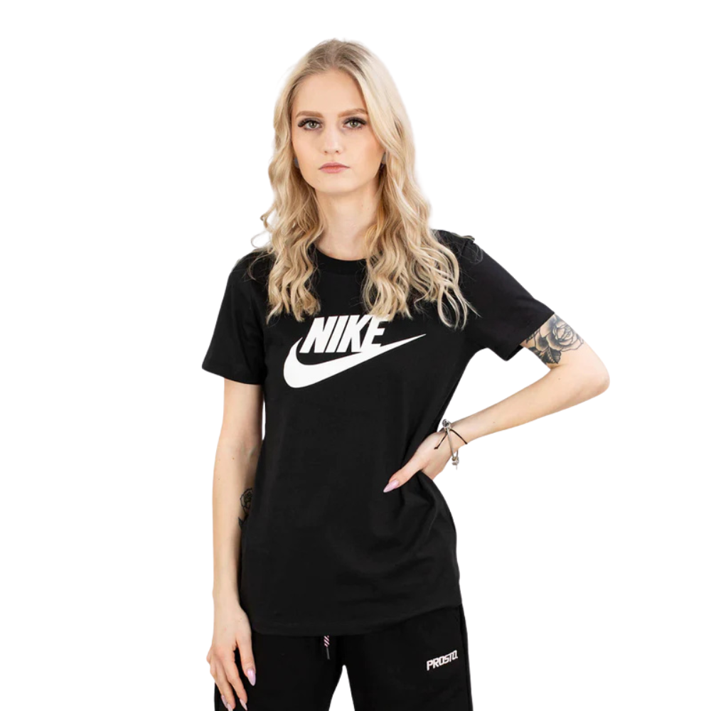 Women's Nike Sportswear Essential T-Shirt - Black & White 1