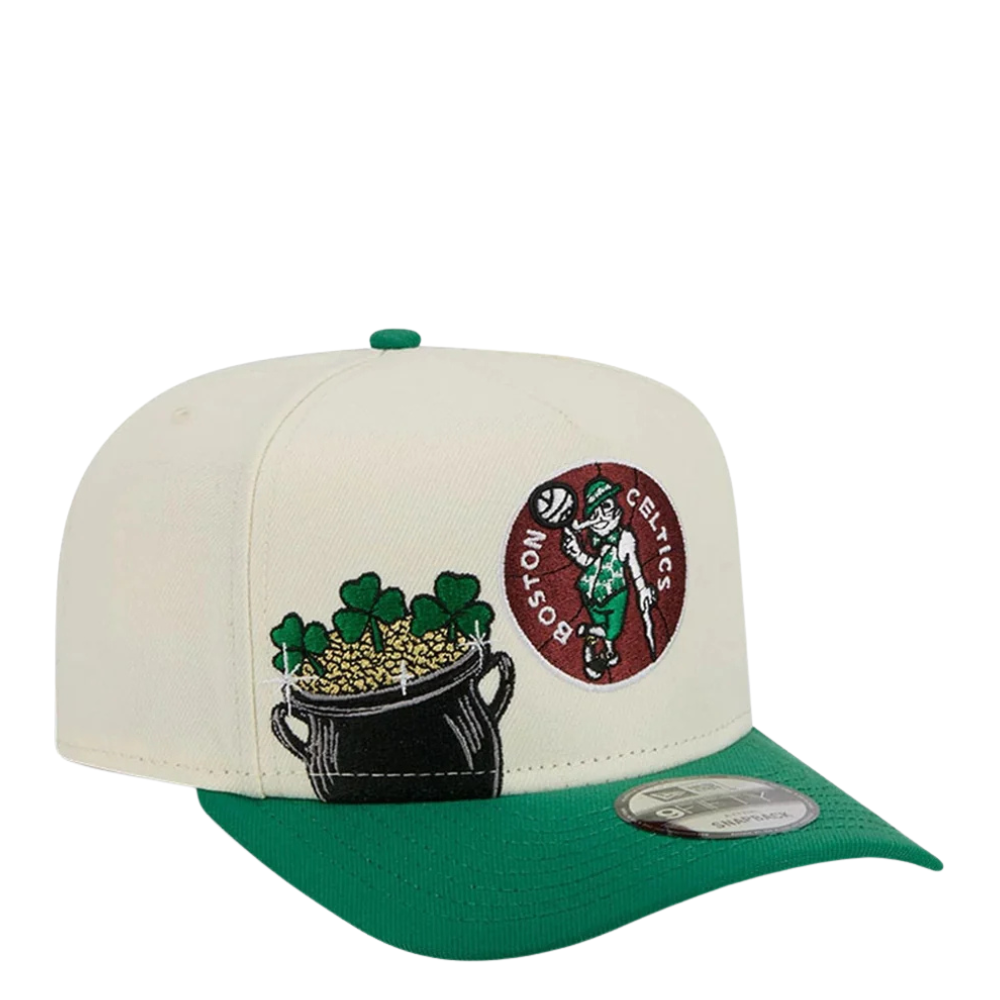 New Era Boston Celtics "Illustrated Mascot" 9FIFTY A-Frame Snapback Hat 1