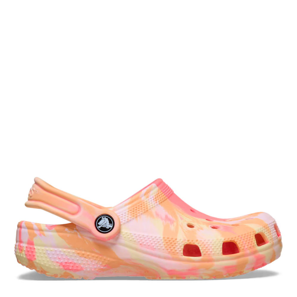 Crocs Kids' Classic Marbled Clog - Guava/Multi-Color 1