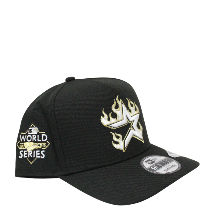 New Era Houston Astros 9FORTY A-Frame "Flames" Snapback Hat 2