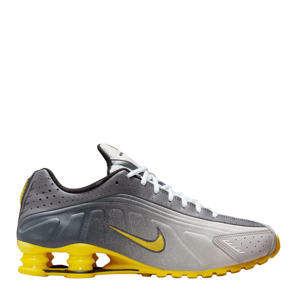 Men's Nike Shox R4 SE - Vast Grey/Light Graphite-Smoke Grey & Bright Citron 1