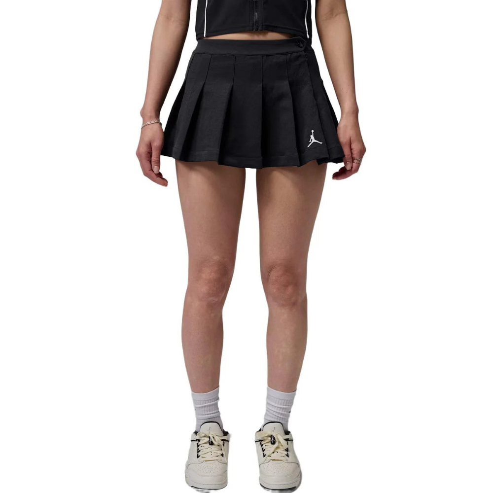 Womens Jordan Brooklyn 010 Pleated Skirt Black/White IF1372-010