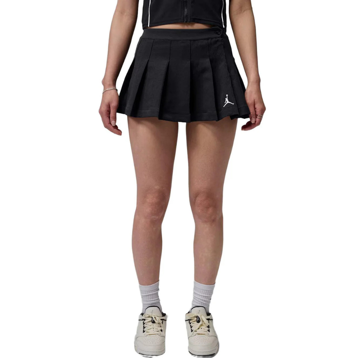 Womens Jordan Brooklyn 010 Pleated Skirt Black/White IF1372-010