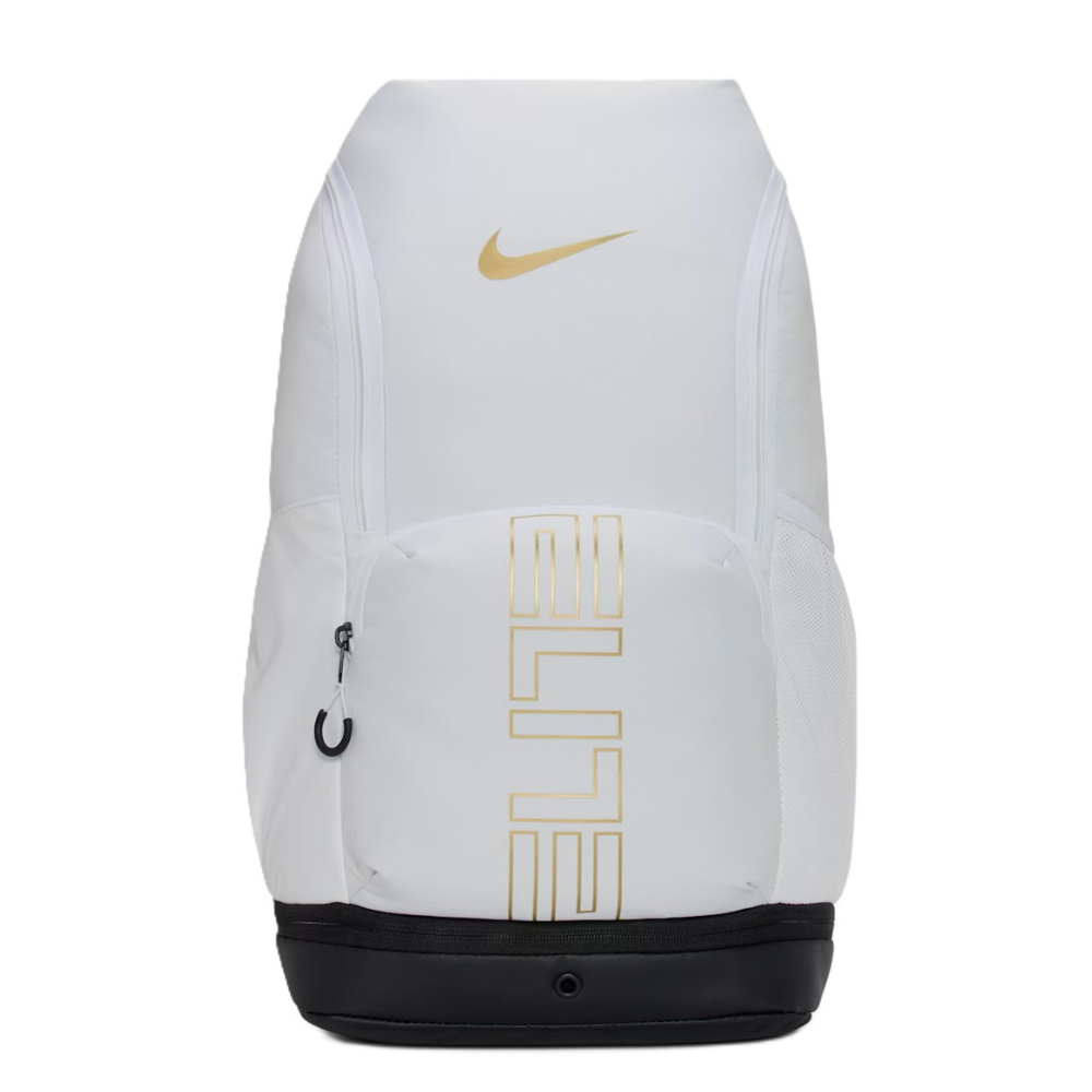 Nike Varsity Elite Backpack - White/Black &amp; Metallic Gold