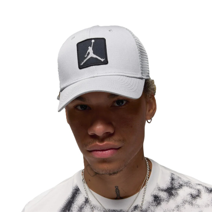 Unisex Jordan Rise Structured Trucker Cap - Grey &amp; Black