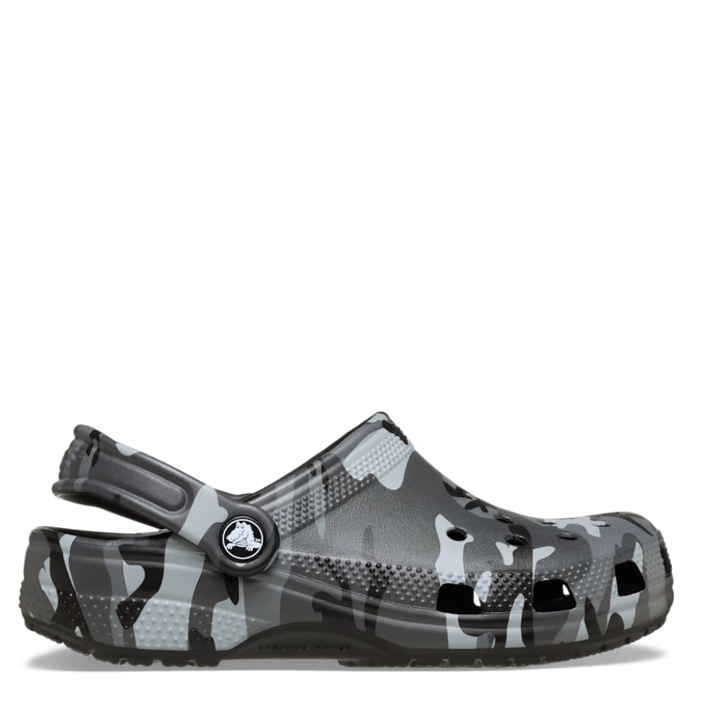 Crocs Kids' Classic Camouflage Clog - Black/Slate Grey 1