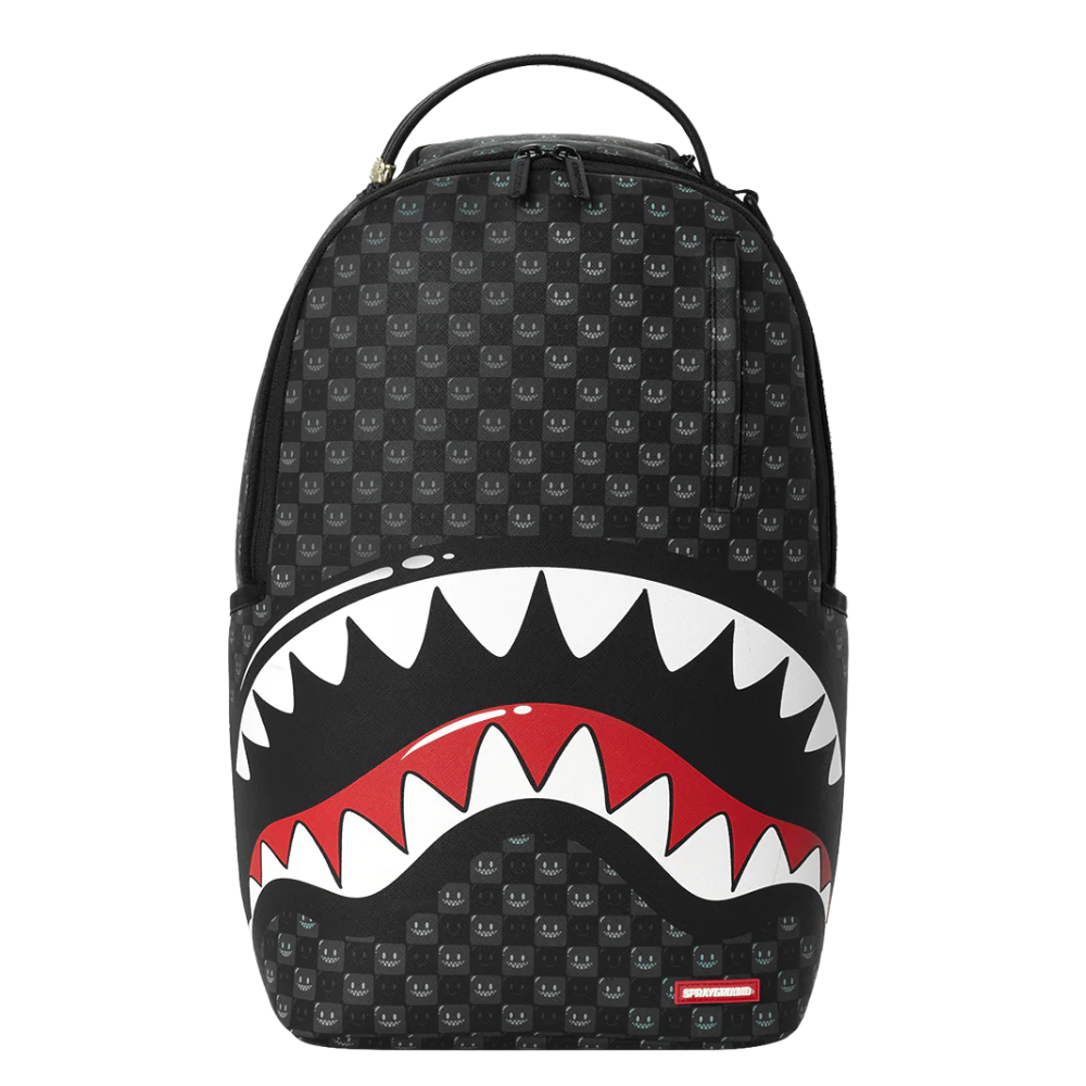 Sprayground Sharks in Paris Wtf Bubbly Black Check Backpack
