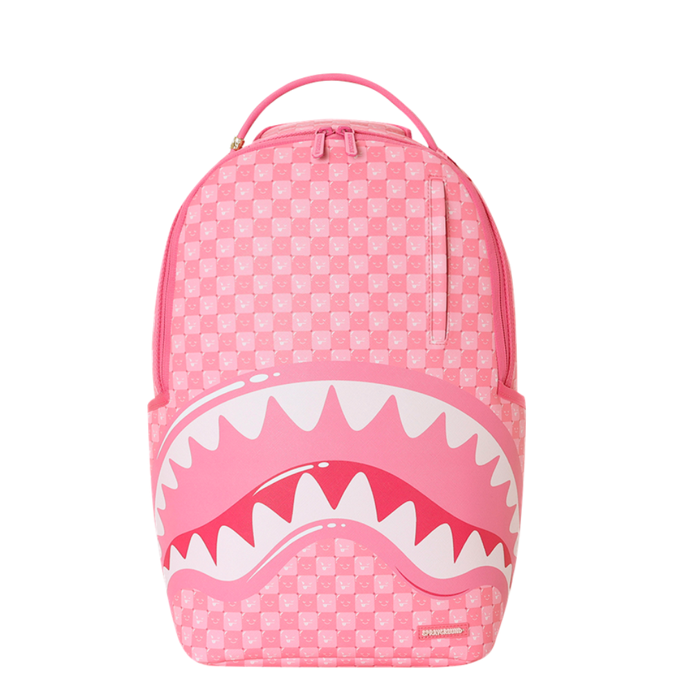 Sprayground Pink New Check Faces Backpack