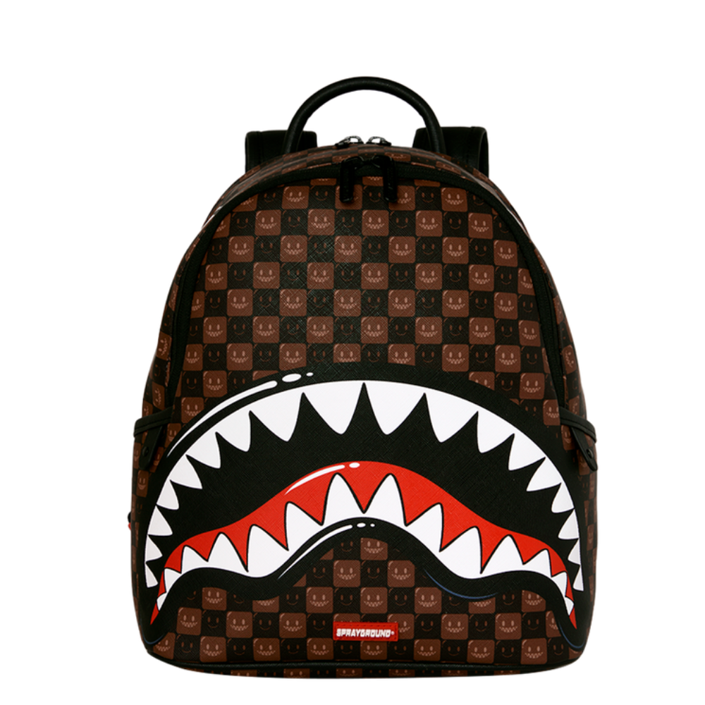 Sprayground Sharks In Paris Wtf Bubble Brown Check Savages Backpack