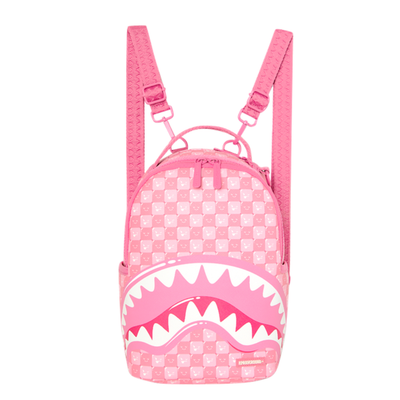 Sprayground Pink New Check Faces Mini Backpack