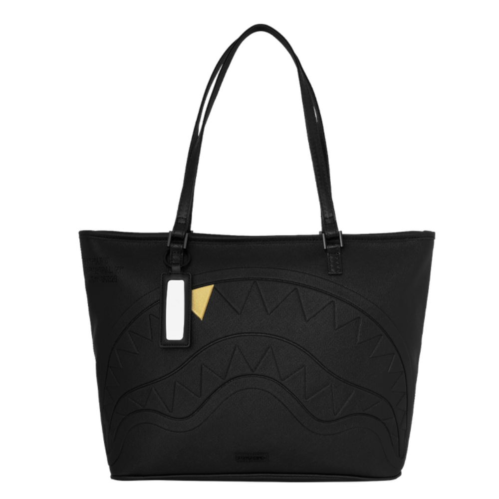Sprayground Blacked Out Embossed Gold Tooth Tote