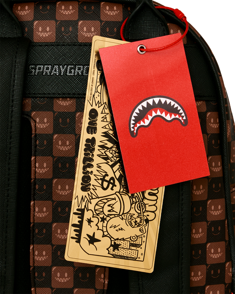 Sprayground Sharks In Paris Wtf Bubble Brown Check Savages Backpack