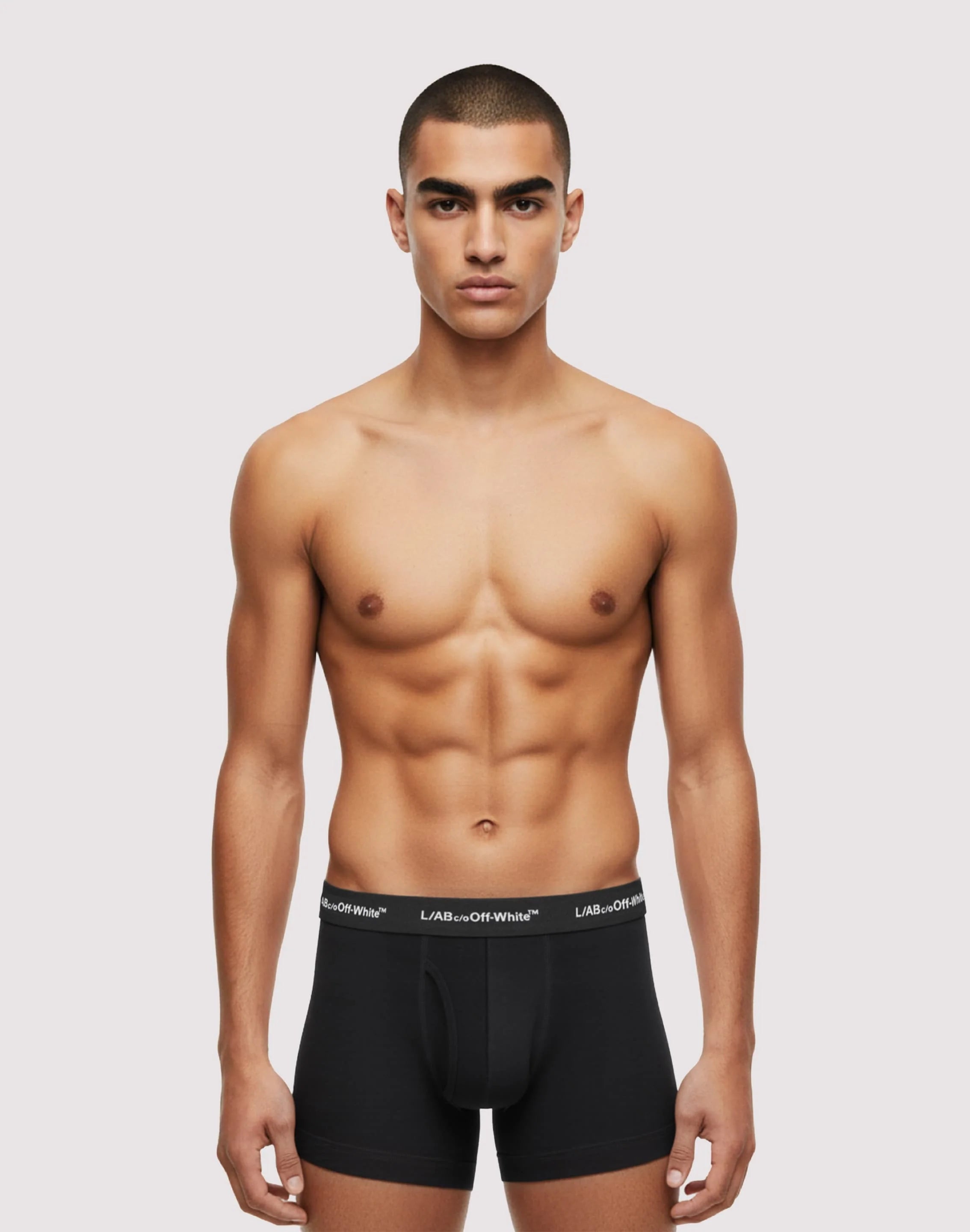 Men's Off White L/AB 6 Inch Boxer Briefs 3-Pack Black lab9200058-001
