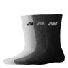 New Balance Everyday Crew 3 Pack Socks - White/Grey/Black