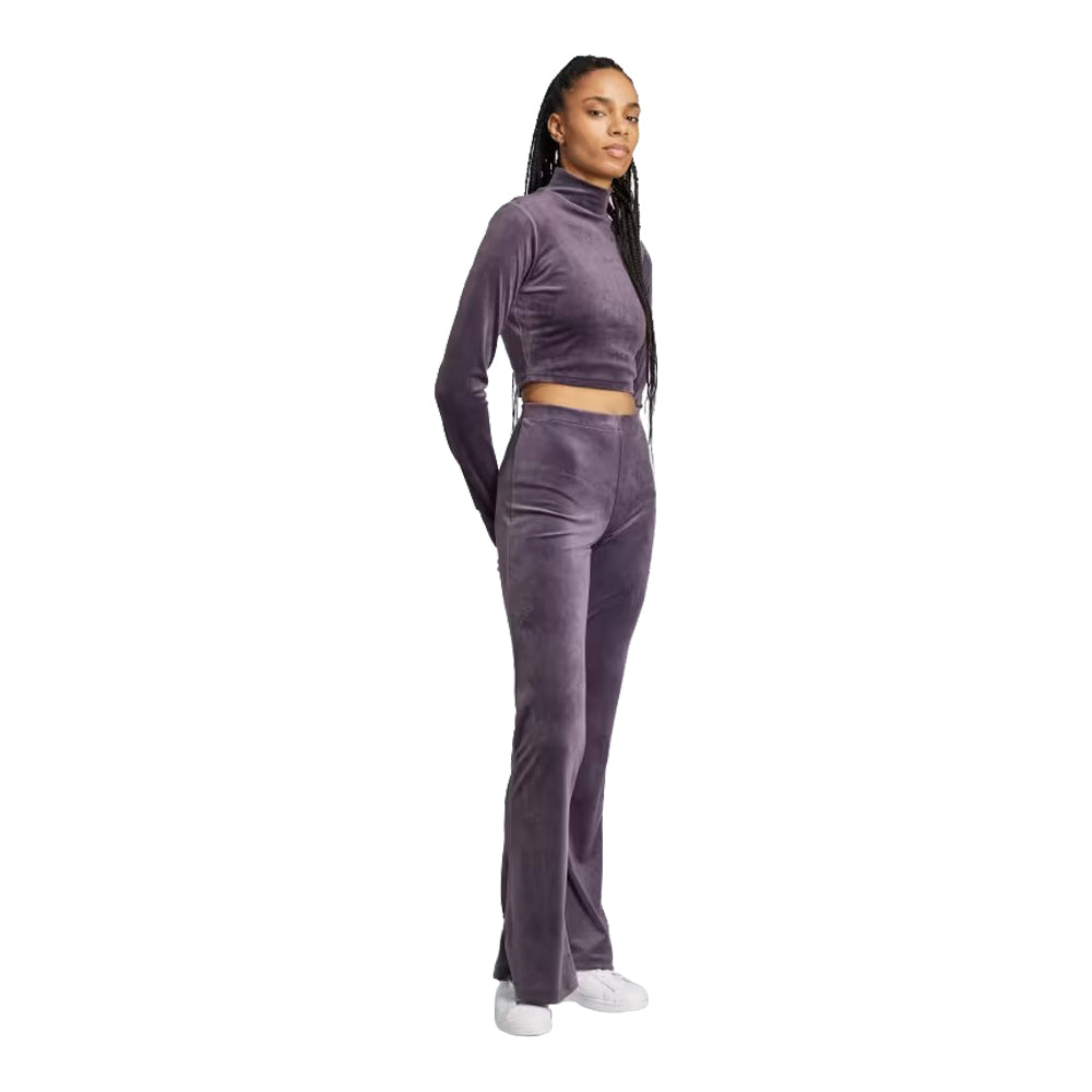 adidas Long Sleeve Rhinestone Trefoil Velvet Crop Top – City Jeans