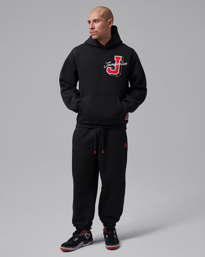 Men's Jordan Brooklyn Statement Pullover Hoodie Black/Fire Red IZ4030-012