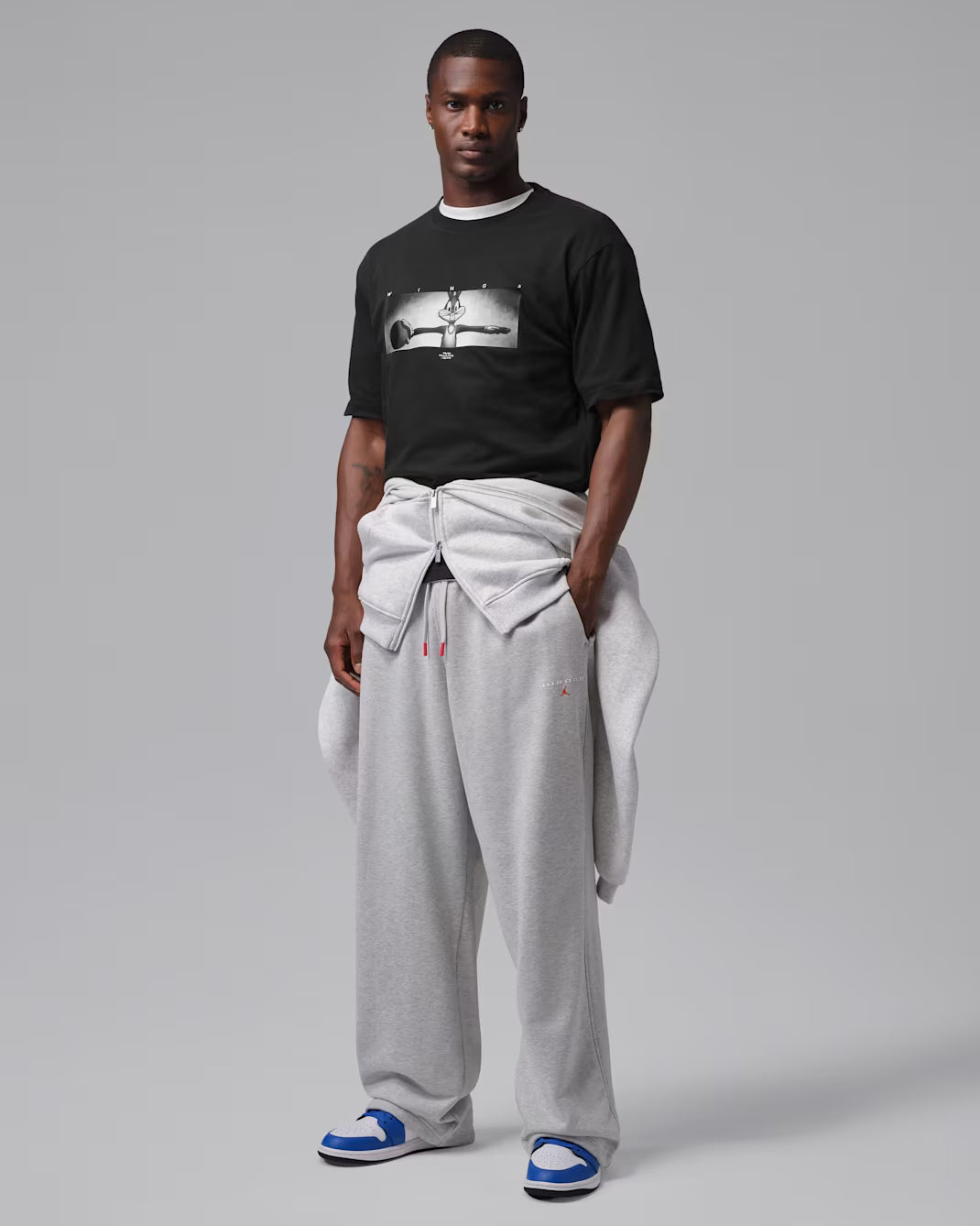 Men's Jordan Brooklyn Space Jam Wings Crew-Neck T-Shirt Black IX8621-010