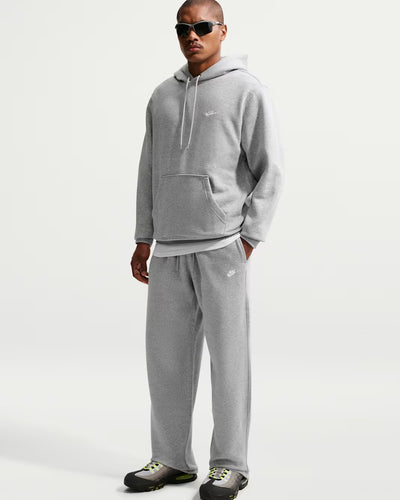 Men's Nike Club Open-Hem Fleece Pants - Gray