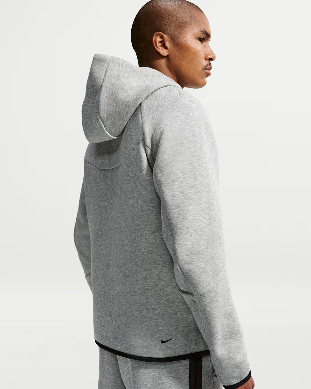 Men's Nike Tech Dark Fleece Windrunner Full-Zip Jacket Grey Heather/Black HV0949-063