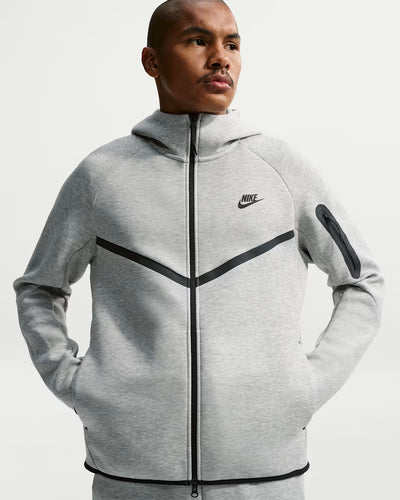 Men's Nike Tech Dark Fleece Windrunner Full-Zip Jacket Grey Heather/Black HV0949-063