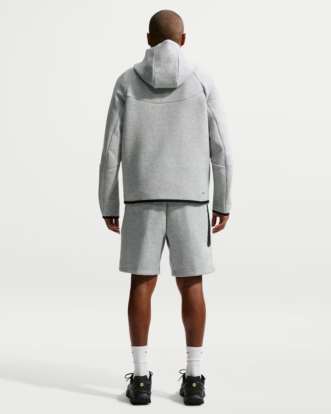 Men's Nike Tech Dark Fleece Windrunner Full-Zip Jacket Grey Heather/Black HV0949-063