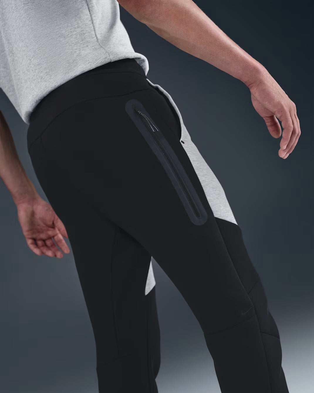 Men's Nike Tech Fleece Joggers - Black & Dark Grey Heather