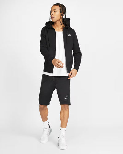 Men's Nike Sportswear Club Fleece Full-Zip Hoodie Black/Black/White BV2645-010