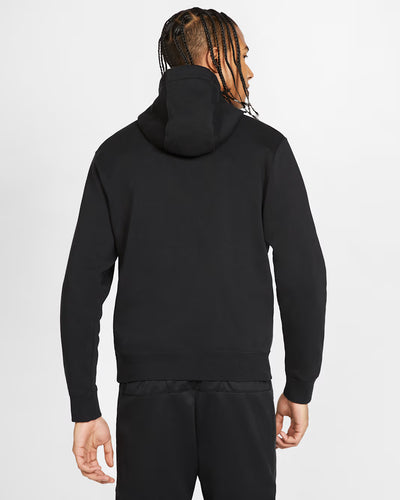 Men's Nike Sportswear Club Fleece Full-Zip Hoodie Black/Black/White BV2645-010