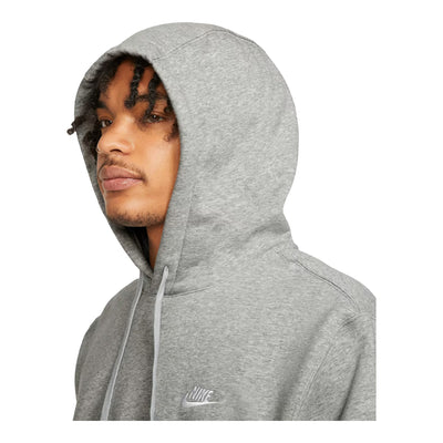 Men's Nike Sportswear Club Fleece Pullover Hoodie Dark Grey Heather/Matte Silver/White BV2654-063