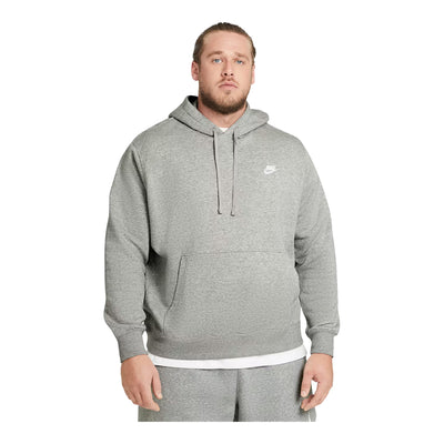 Men's Nike Sportswear Club Fleece Pullover Hoodie Dark Grey Heather/Matte Silver/White BV2654-063