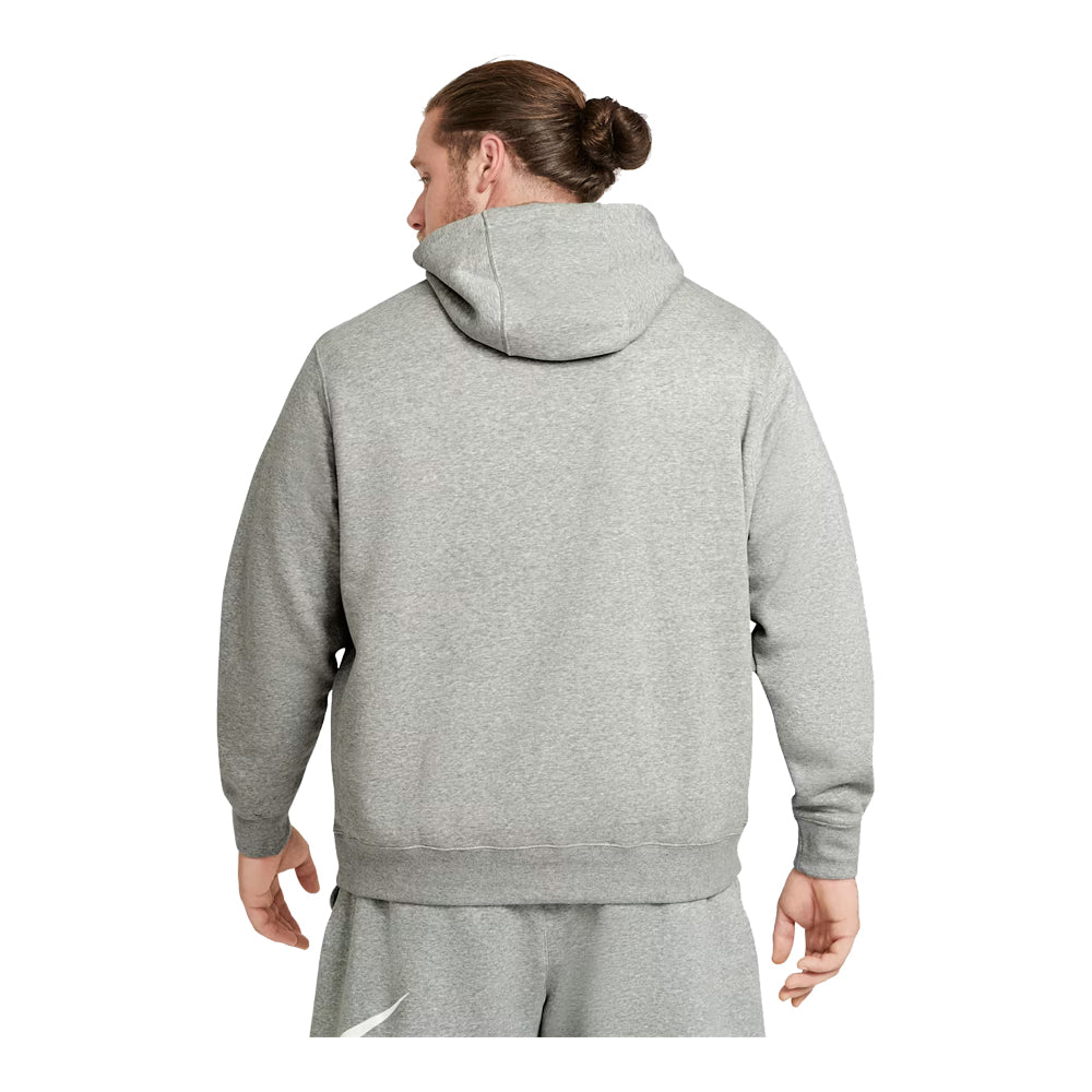 Men's Nike Sportswear Club Fleece Pullover Hoodie Dark Grey Heather/Matte Silver/White BV2654-063