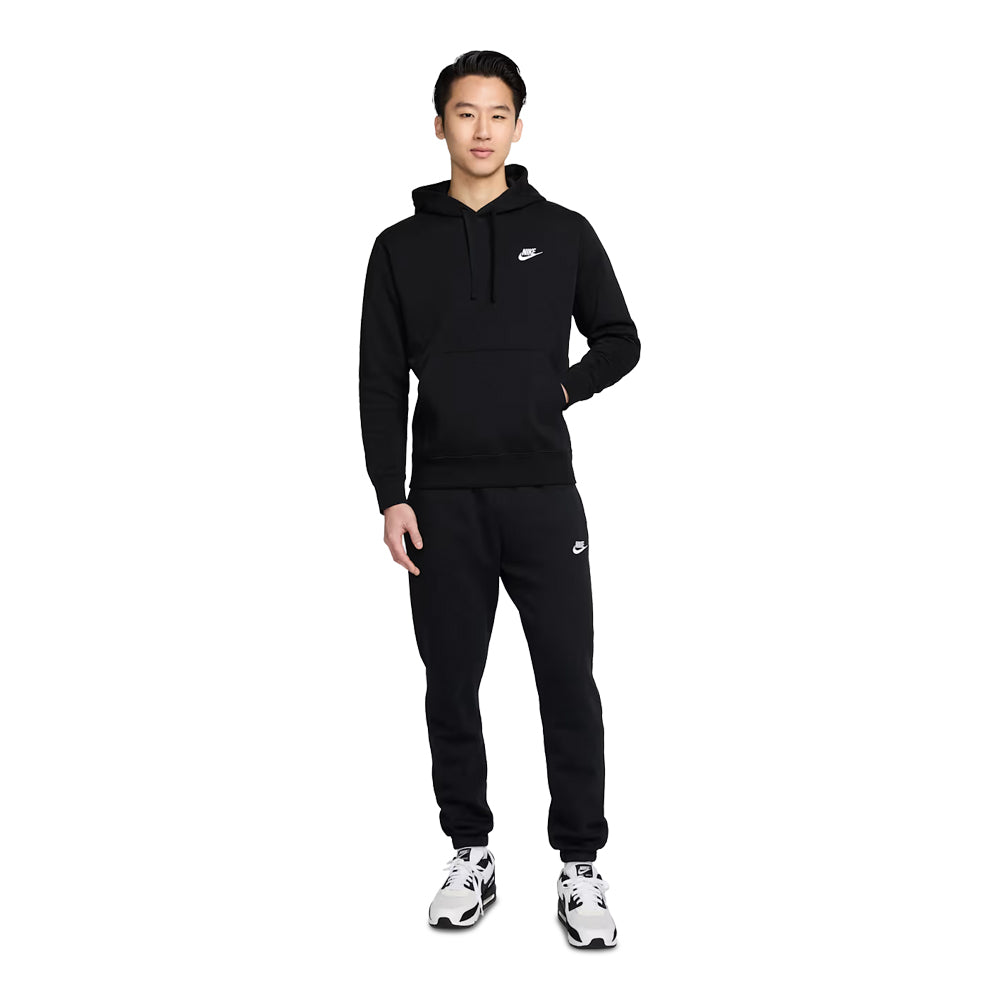 Men's Nike Sportswear Club Fleece Hoodie Black/Black/White BV2654-010