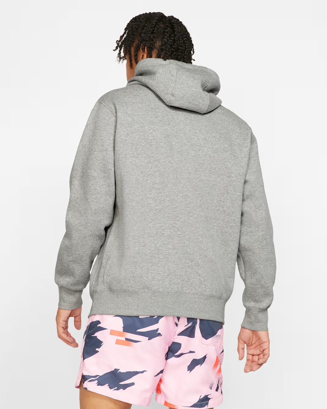 Men's Nike Sportswear Club Fleece Pullover Hoodie Dark Grey Heather/Matte Silver/White BV2654-063