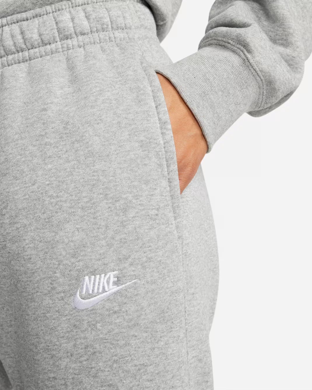 Men's Nike Sportswear Club Fleece Dark Grey Heather/Matte Silver/White BV2671-063
