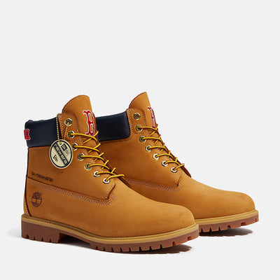 Men's Timberland x New Era MLB Red Sox 6-Inch Waterproof Boot Wheat TB0A2J7TAOQ