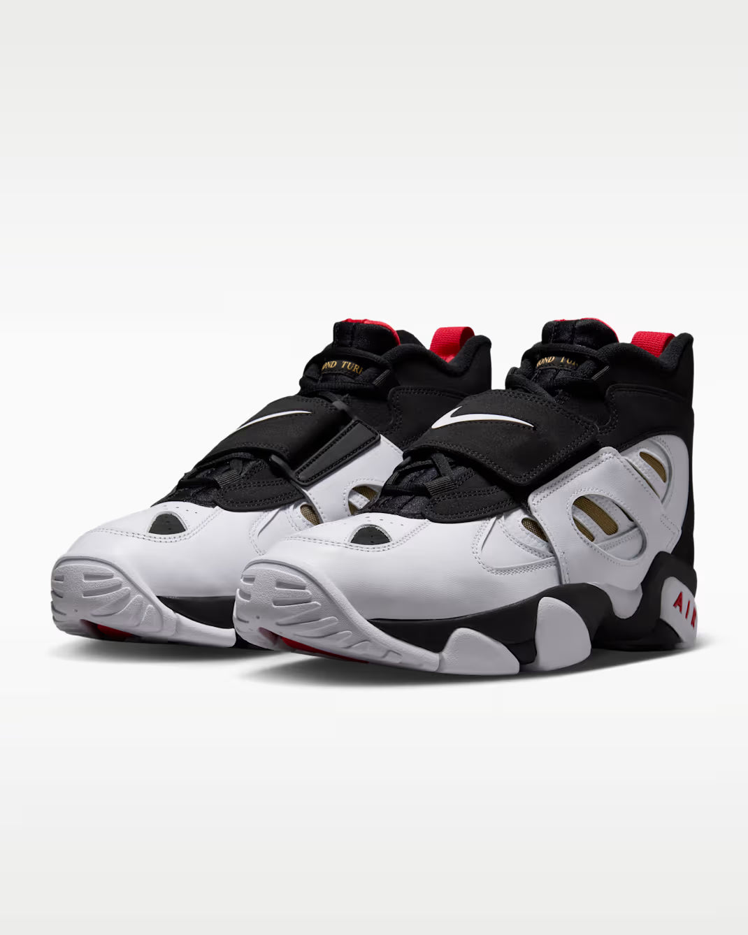 Men's Nike Air Diamond Turf II Black/White-Metallic Gold-Varsity Red II7080-001