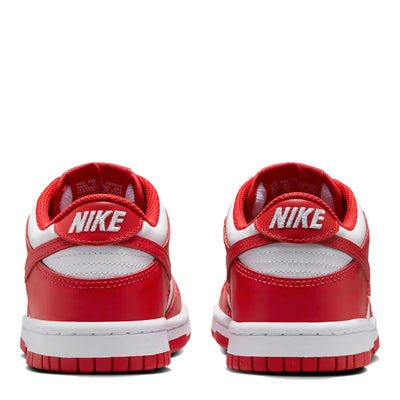 Nike Big Kids' Dunk Low - White & Red 3