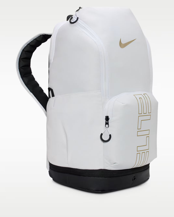 Nike Varsity Elite Backpack - White/Black &amp; Metallic Gold